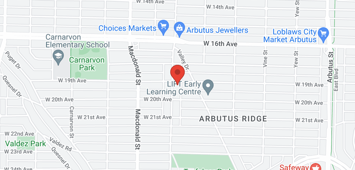 map of 2688 W 19TH AVENUE